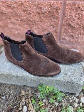 Paul Green NISHA BOOT Brown Suede Ankle Flat Boots sz 5 $320 Pull On Woman's